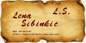 Lena Sibinkić vizit kartica